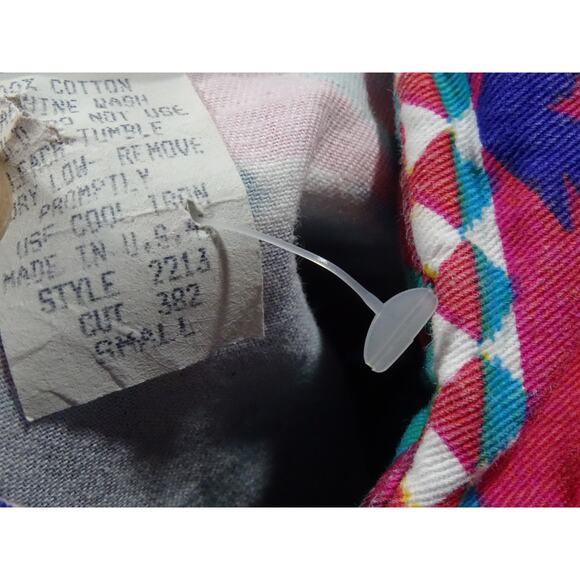 Vtg 90s Roughrider by Circle Y Western Shirt, Tribal Aztec Pattern Women's Small - Picture 5 of 11